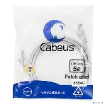 Шнур комм. Cabeus, Cat.5e, неэкр., U/UTP, RJ45/RJ45, LSZH, AWG24, 1.5м, серый, фото 1