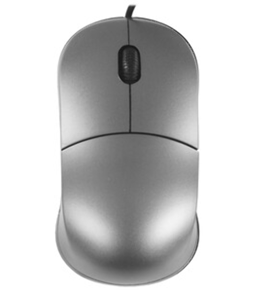 Мышь проводная Qumo Simple Office M92 серый, 1000 dpi, USB, кнопки - 3