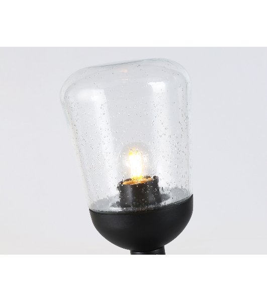 Светильник Ambrella light ST2085 BK/CL черный/прозрачный IP54 E27 max 40W D150*350