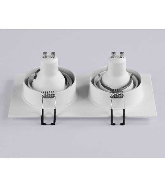 Встраиваемый поворотный точечный светильник Ambrella light TN102745/2 WH белый IP20 GU5.3/2 180*95*25