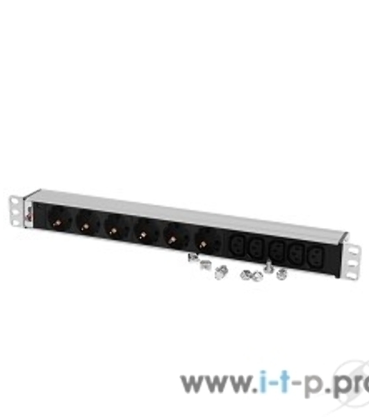 Блок распределения питания ЦМО R-10-6S-5C13-I-440-Z гор.размещ. 5xC13 6xSchuko базовые 10A без вилки