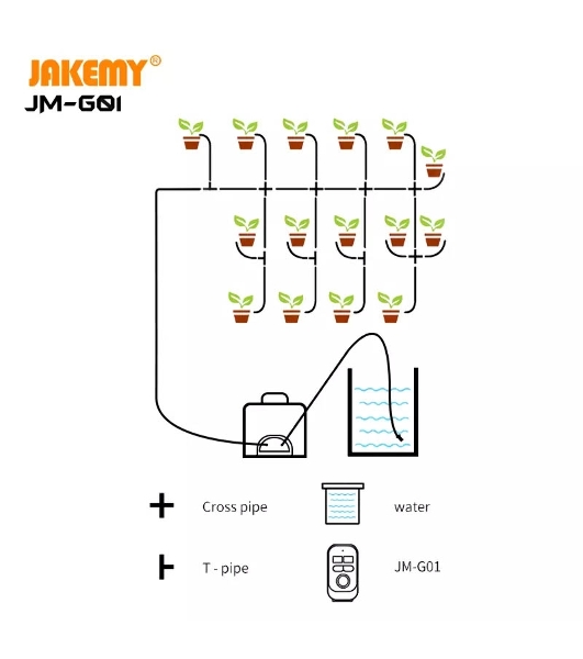 Комплект для автоматического капельного орошения Jakemy JM-G01 до 10 растений