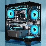 Компьютерный корпус Minitower ExeGate i3 SEA LE-NPX500 (mATX, БП 500NPX, 1хUSB+1хUSB 3.0, HD аудио, черный, передняя и боковая панели - закаленное стекло), фото14