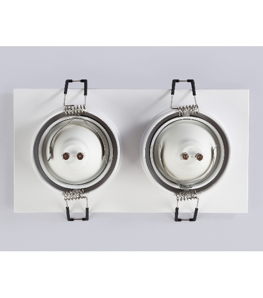 Встраиваемый поворотный точечный светильник Ambrella light TN102745/2 WH белый IP20 GU5.3/2 180*95*25