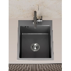 Мойка кухонная из нержавеющей стали BAUEDGE SOUL КТ4050В NANO BLACK, сифон EASY CLEAN в комплекте., фото6