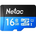 Флеш карта microSDHC 16Gb Netac P500 NT02P500STN-016G-R (с SD адаптером) 80Mb/s, фото 1