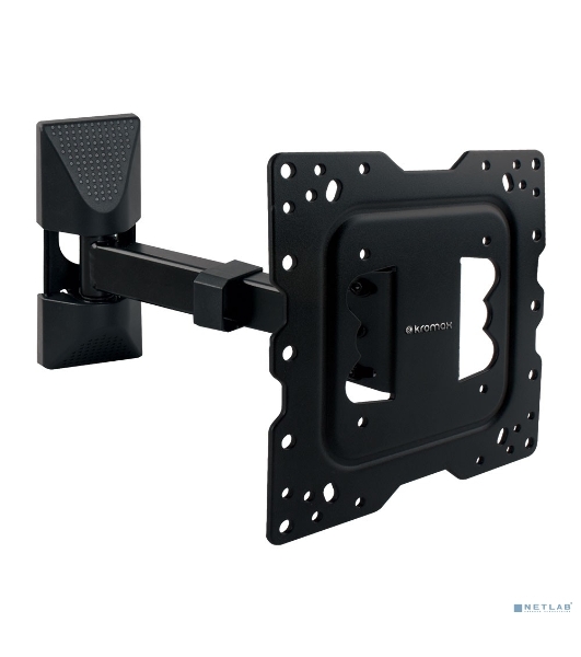 Кронштейн Kromax DIX-17 BLACK (для LED/LCD телевизоров 22'-55', max 30 кг, настенный, 4 ст свободы, наклон ±15°, поворот 180°, от стены 63-300 мм, max VESA 400x400 мм, вращение экрана ±5°, съемная монтажная пластина, кабель-канал, 5 шт/уп.)