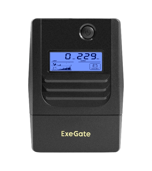 Источник бесперебойного питания ExeGate Smart LB-400.LCD.AVR.4C13 (400VA/240W, LCD, AVR, 4*C13, батарея 12V 4.5Ah, Black)