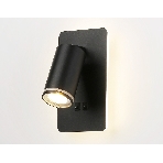 Настенный светильник с выключателем Ambrella light FW2466 BK черный GU10 max 12W+LED 4200K 9W 185*105*150, фото4