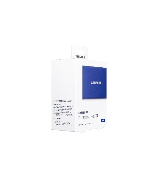 Внешний SSD Samsung T7, 1TB, USB 3.2 Gen 2 Type-C, R/W 1050/1000, синий