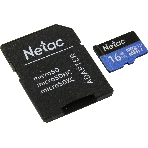 Флеш карта microSDHC 16Gb Netac P500 NT02P500STN-016G-R (с SD адаптером) 80Mb/s, фото2