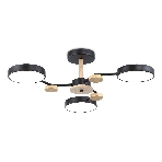 Светильник Ambrella light FL4857/3 BK/WD черный/дерево 54W 3000-6000K D660*170 (без ПДУ), фото 1