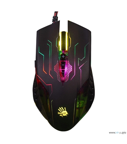 Мышь проводная A4Tech Bloody Q51 черный, 3200 dpi, USB, кнопки - 8
