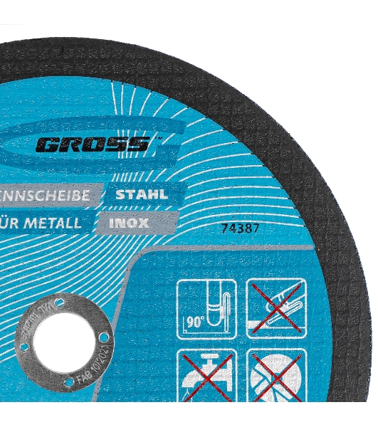 Круг отрезной по металлу Gross 230 х 1,6 х 22,2 мм, WA46TBF