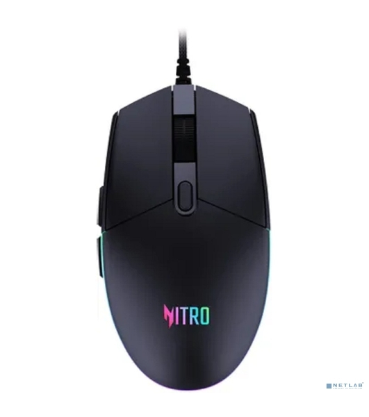 Мышь проводная Acer Nitro OMW400 черный, 6400 dpi, USB, кнопки - 6