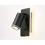 Настенный светильник с выключателем Ambrella light FW2466 BK черный GU10 max 12W+LED 4200K 9W 185*105*150, фото3