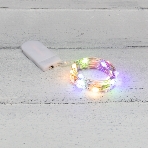 Гирлянда Neon-night 'Роса' с крупными каплями 2 м, 20 LED, цвет свечения мультиколор, 2хCR2032 в комплекте, тонкий батарейный блок, фото 1