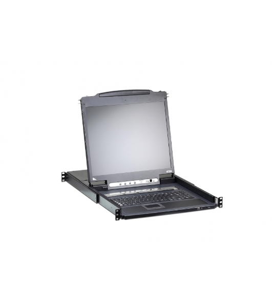 Переключатель KVM 16-портовый IP с ЖК-дисплеем Slideaway/ATEN SINGLE RAIL 16P PS/2-USB LCDKVMP 19INCH WIH IP