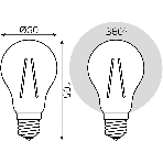 Лампа светодиодная Gauss 102802206LED Filament А60 Е27 6Вт 4100к 1/10/40, фото2