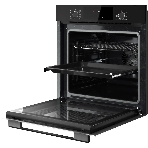 Встраиваемый духовой шкаф Kuppersberg HF 609 B, High-Tech, объем 80 л, 10 режимов работы, телескопические направляющие, цифровой таймер, 2 стекла в дверце, утапливаемые переключатели, энергоэффективность А, черный, фото4