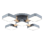 Светильник Ambrella light FL4882/5 GR/WD серый/дерево 90W 3000-6000K 675*675*110 (без ПДУ), фото9