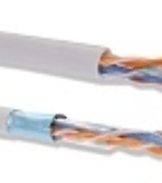 Кабель связи витая пара U/UTP, cat.5e, 4 пары 24AWG solid, 305м, ПВХ, серый