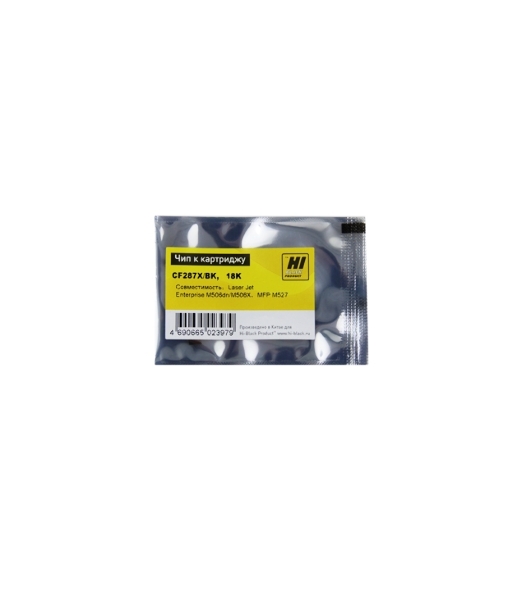 Чип Hi-Black к картриджу HP LJ Enterprise M506/M527/M501 (CF287X) OEM SIZE, Bk, 18K