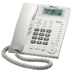 Телефон проводной Panasonic KX-TS2388RUW белый индикатор вызова,повторный набор последнего номера,4 уровня громкости звонка, фото3