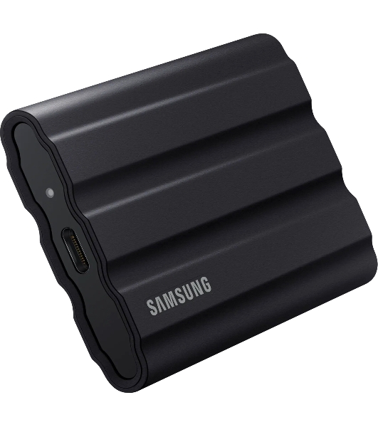 Внешний SSD Samsung T7 Shield, 2TB, USB 3.2 Gen 2 Type-C, R/W 1050/1000, черный