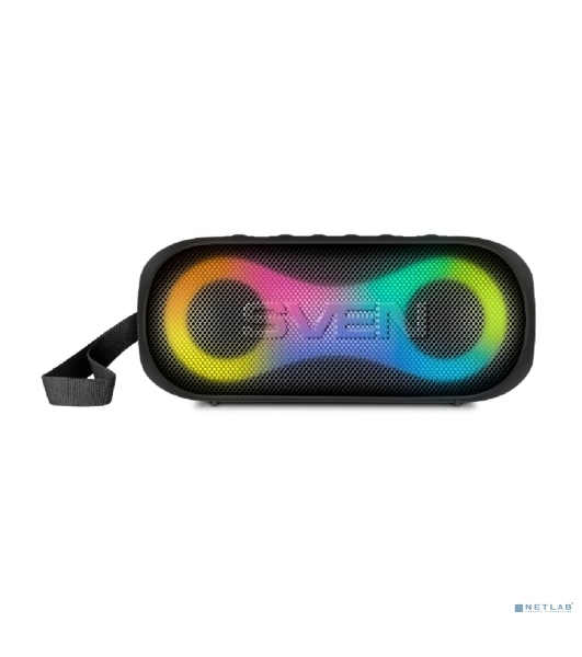 Портативная акустика SVEN PS-165, черный (16 Вт, Waterproof (IPx6), TWS, Bluetooth, microSD, 3000мА*ч)