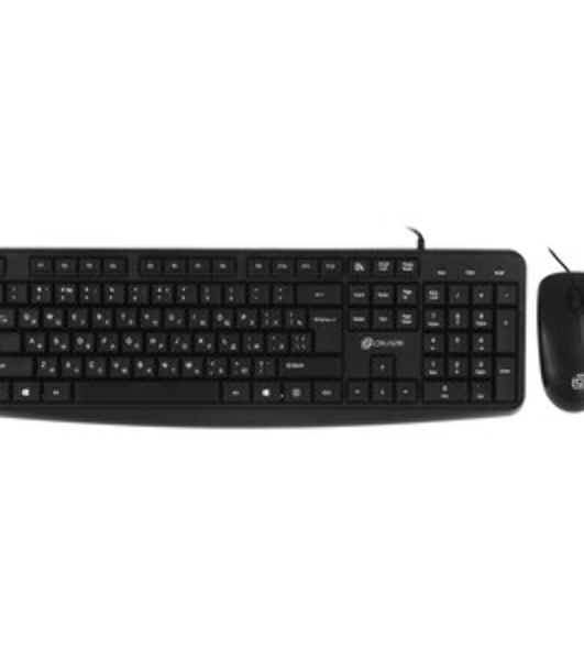 Комплект клавиатура+мышь Oklick S603 проводной, USB, 1200 DPI, чёрный