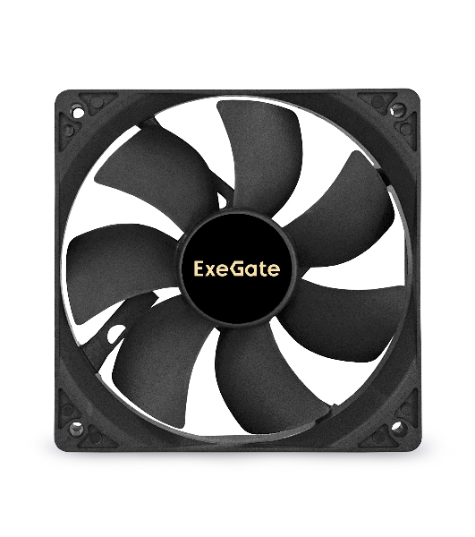 Вентилятор для корпуса ExeGate EX12025S2P черный, 120 мм, 1500 об/мин, 24 дБ, 2 pin