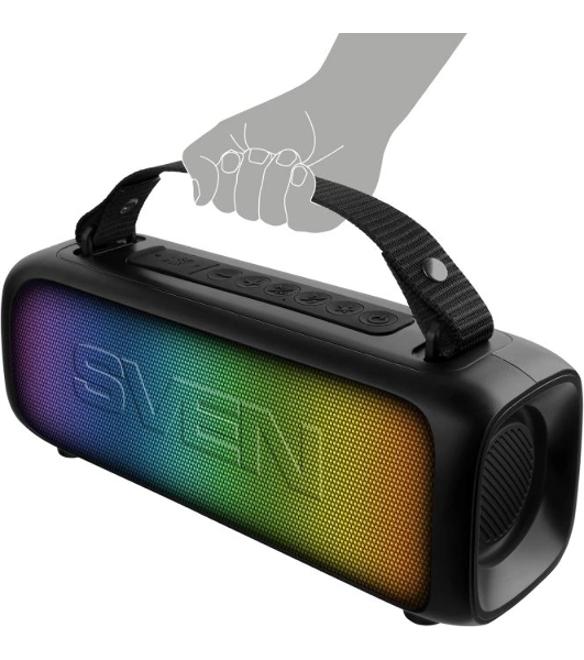 Портативная колонка SVEN PS-235 черный 12W 2.0 BT 3600mAh