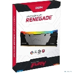 Оперативная память Kingston Fury Renegade, DDR4, 8Gb (1x8GB), 3200MHz, CL16, DIMM, с радиатором, серебристый, RGB, черный, фото2