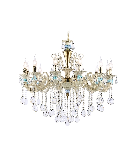 Светильник Ambrella light TR4929/12 GD/WH/CL золото/белый/прозрачный E14*12 max 40W D910*680