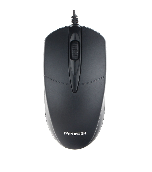 Мышь проводная Гарнизон GM-220 черный, 1000 dpi, USB, кнопки - 3