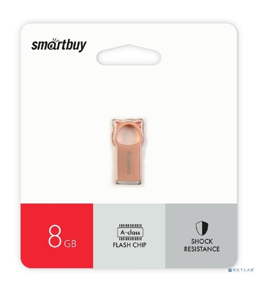 Флешка USB Smartbuy MC5 Metal Kitty Pink (SB008GbMC5), 8Gb, USB 2.0, R/W 25/15, розовый