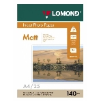 Фотобумага Lomond односторонняя матовая 140г/м2, A4(21x29)/25л., фото 1