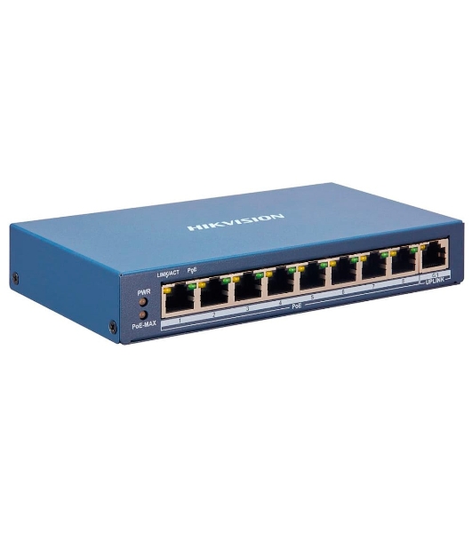 Коммутатор Hikvision DS-3E1309P-EI/M 8x100Мбит/с 1x1Gbит/с 8PoE+ 110W управляемый