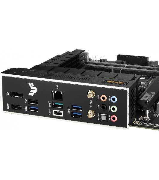 Материнская плата ASUS TUF GAMING B760-PLUS WIFI, LGA 1700, Intel B760, 4xDDR5, 4xSATA, 3xM.2, 1xPCI-E 5.0 x16, 1xPCI-E 3.0 x4, 1xUSB-A 3.2 Gen 2, 3xUSB-A 3.2 Gen 1, 1xUSB-C 3.2 Gen 2x2, 1x2.5Gb LAN, 5x3.5 мм, 7.1, Wi-Fi 6, Bluetooth 5.2, Standard-ATX