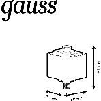 Адаптер для подключения светильника к трековой системе Gauss, белый, фото2
