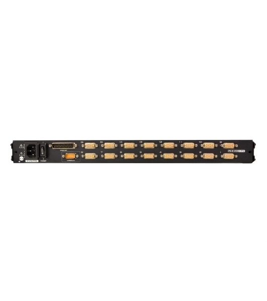 Портовый переключатель 16 с KVM консолью ATEN 16-Port PS/2-USB VGA Single Rail 17.3' 1920 x 1080 @ 60 Hz LCD KVM Switch