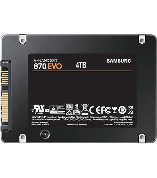 Накопитель SSD Samsung 4Tb 870 EVO, V-NAND, 2.5', SATA III, [R/W - 530/560 Mb/s]
