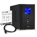 Источник бесперебойного питания (инвертор, синус, для котла) ExeGate SineTower SN-1000.LCD.AVR.2SH.1C13.USB 1000VA/800W, чистая синусоида, LCD дисплей, AVR, 2*Schuko+1*C13, USB, линейно-интерактивный, черный, фото2