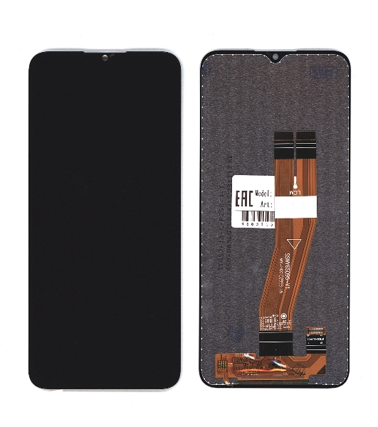 Дисплей (модуль) для Samsung Galaxy A03S SM-A037F в сборе с тачсркином (full size) черный