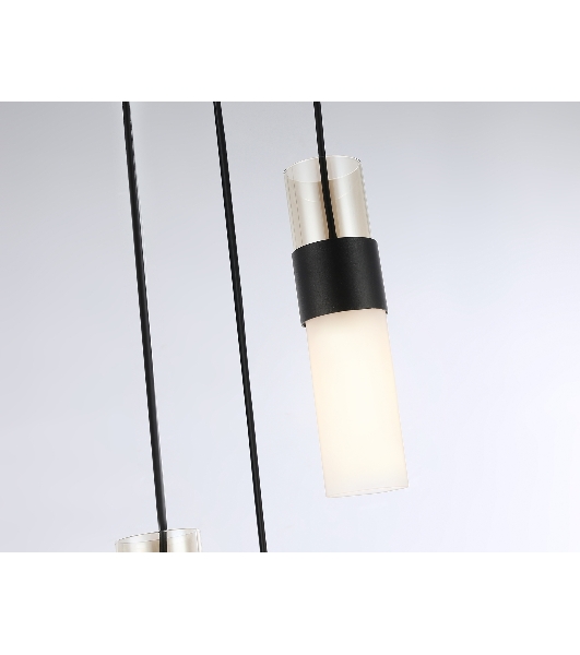 Подвесной светильник LH55102/3 BK/FR/TI черный/белый матовый/янтарь E14*3 max 40W D220*1200