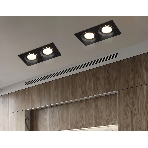 Встраиваемый поворотный точечный светильник Ambrella light TN102746/2 BK черный IP20 GU5.3/2 180*95*25, фото3
