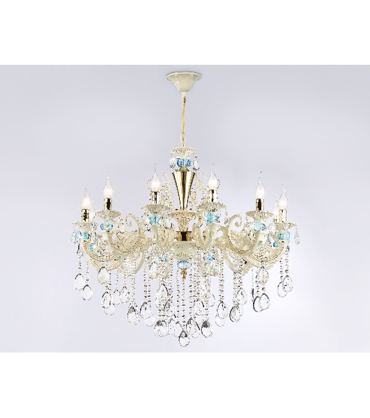 Светильник Ambrella light TR4929/12 GD/WH/CL золото/белый/прозрачный E14*12 max 40W D910*680