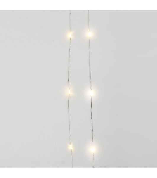 Гирлянда Neon-night 'Роса' с крупными каплями 2 м, 20 LED, теплое белое свечение, 2хCR2032 в комплекте