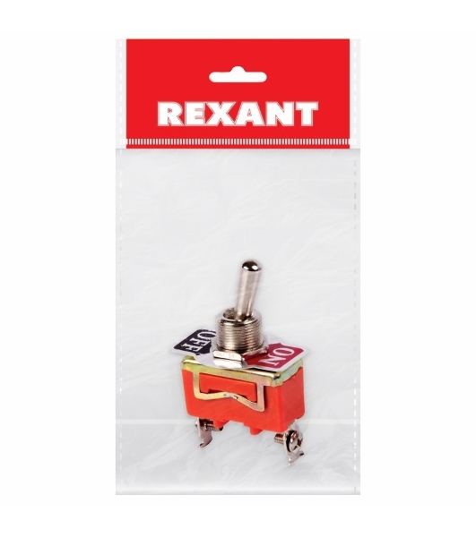Тумблер Rexant 250V 15А (2c) ON-OFF однополюсный (KN-101) Индивидуальная упаковка 1 шт